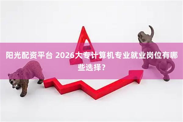 阳光配资平台 2026大专计算机专业就业岗位有哪些选择？